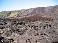 Pahoehoe- und A'a-Lava
