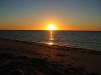Sonnenuntergang ber dem Ningaloo Reef